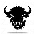 Bison Head Metal Art