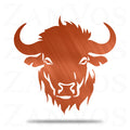 Bison Head Metal Art