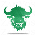 Bison Head Metal Art