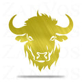 Bison Head Metal Art