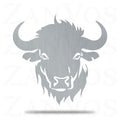 Bison Head Metal Art