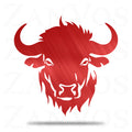 Bison Head Metal Art