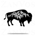 Bison Mountain Metal Art