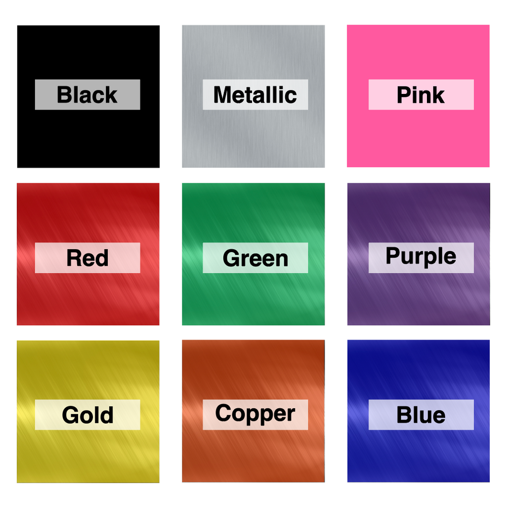 Powder coating colors.
