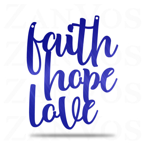 Cursive Faith Hope Love