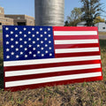 Multicolor American Flag Metal Art