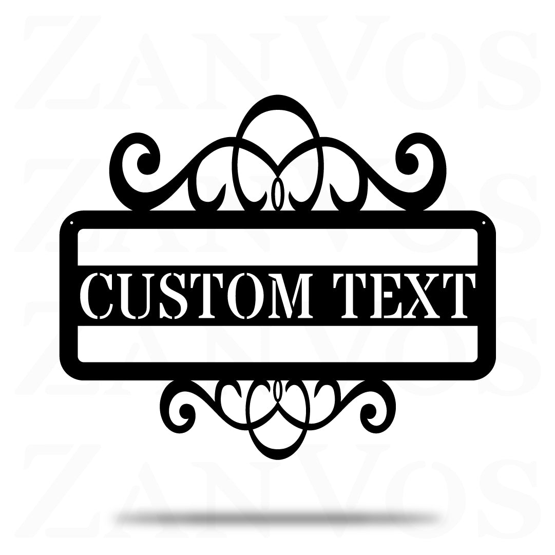 Plaque Swirl Monogram - ZanVos