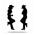 Cowboy & Cowgirl Metal Art