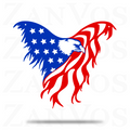 Patriotic Eagle Flag