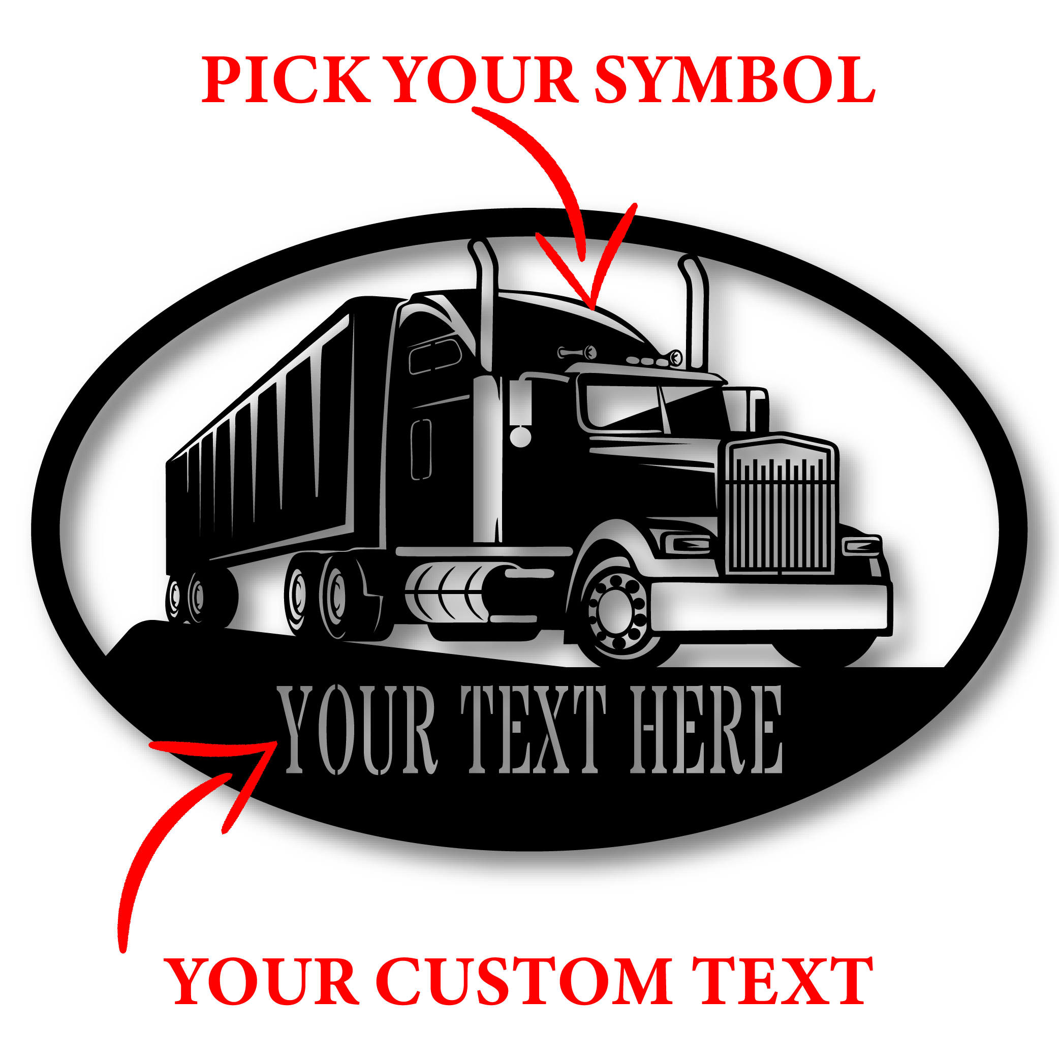 Personalized Trucker Sign Truck Driver Custom Metal Sign Truck Sign Gifts  For Trucker - Custom Laser Cut Metal Art & Signs, Gift & Home Decor