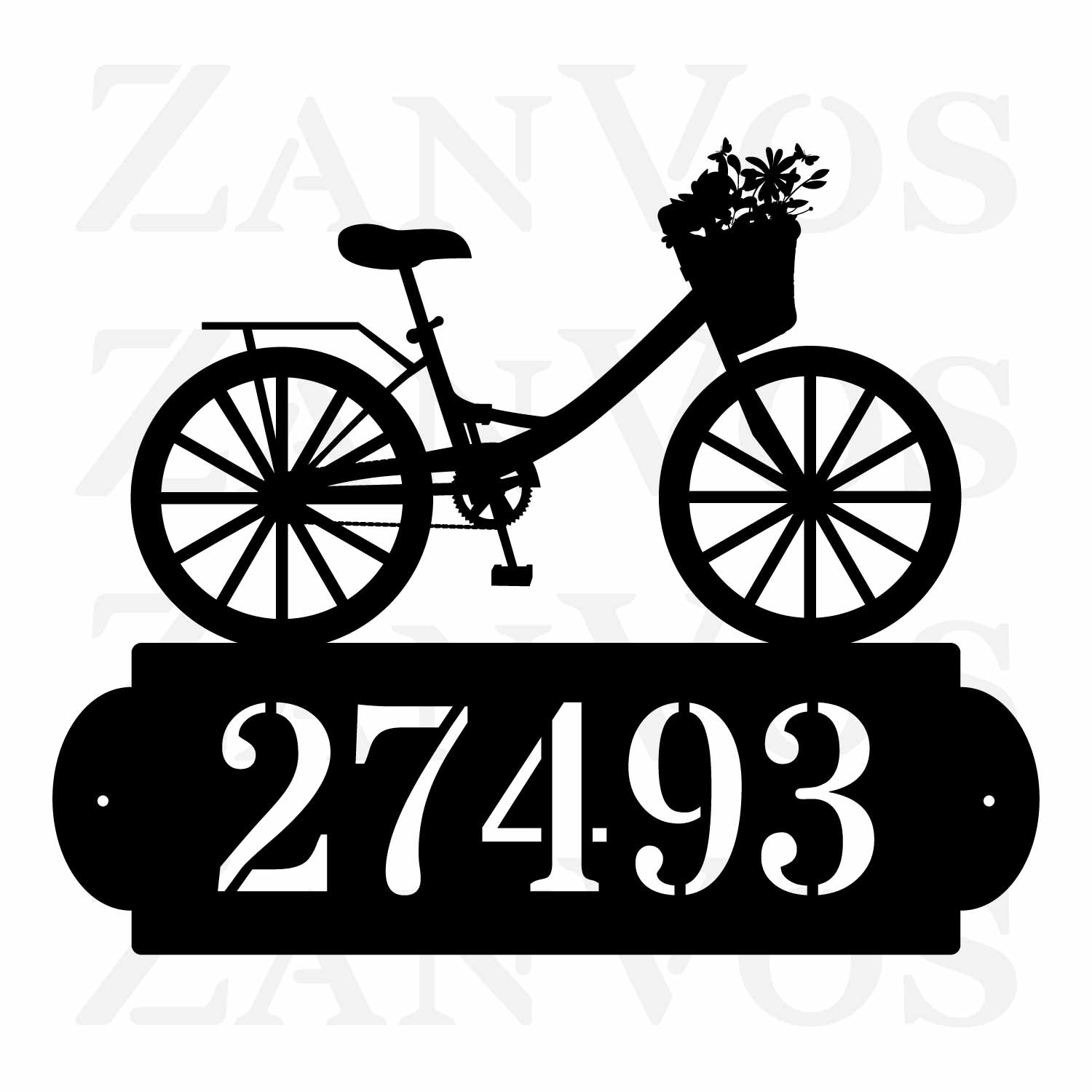Bicycle Cruiser Monogram - ZanVos