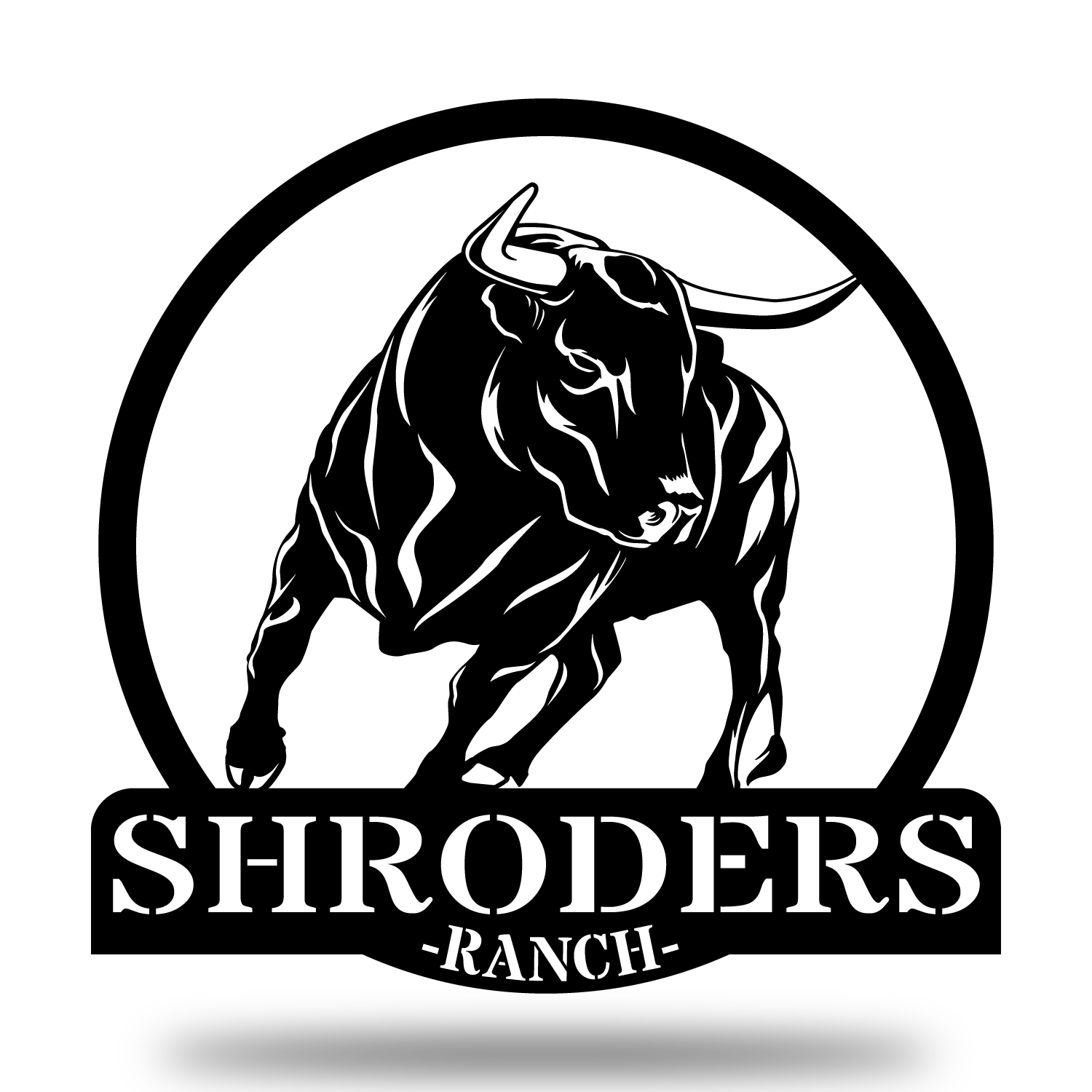 Personalized Bull Ranch Sign - ZanVos