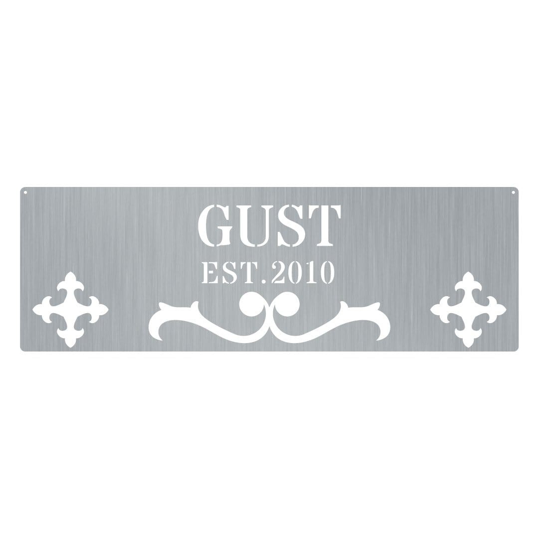 Est Display Name Name EST Metal Monogram - ZanVos