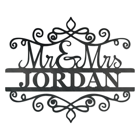 Mr & Mrs Spiral Monogram