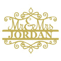 Monograma en espiral de Mr & Mrs