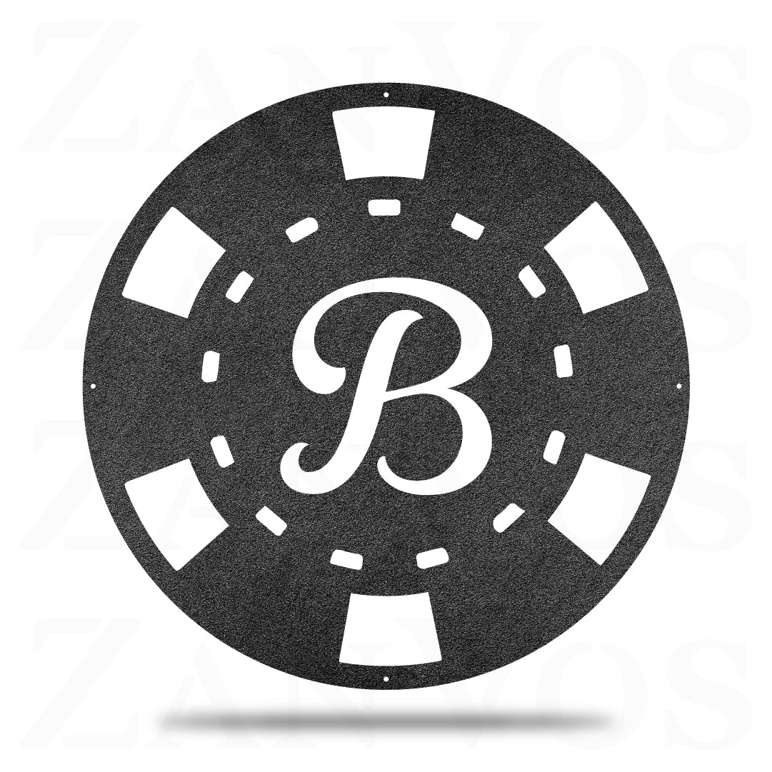 Poker Chip Monogram V1 ZanVos
