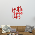 Cursive Faith Hope Love