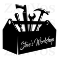 Monograma de caja de herramientas