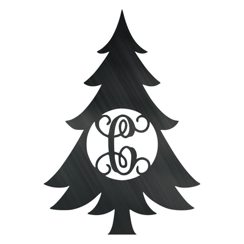Initial Christmas Swirl Monogram