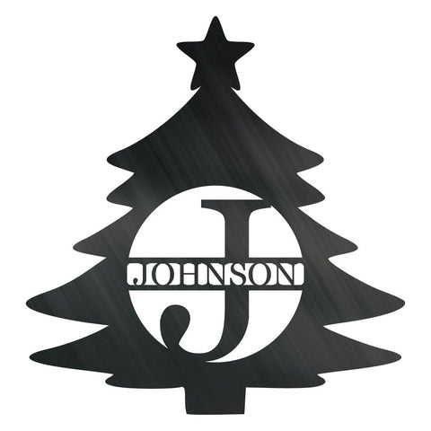 Initial Christmas Tree Monogram