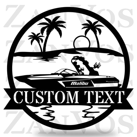 Wake Boat Monogram