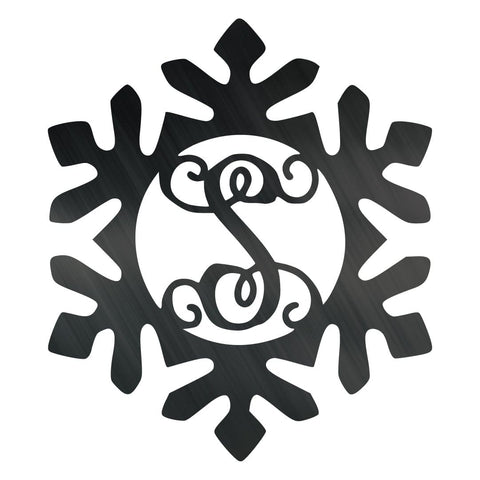 Snow Flake Swirl Monogram